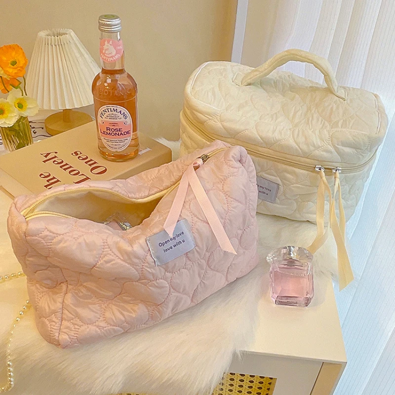 

Solid Color Soft Makeup Stranger Things Large Bag Organizer Box Bags Cosmetic Woman's Toiletry Women's Cosmetic Bag Travel