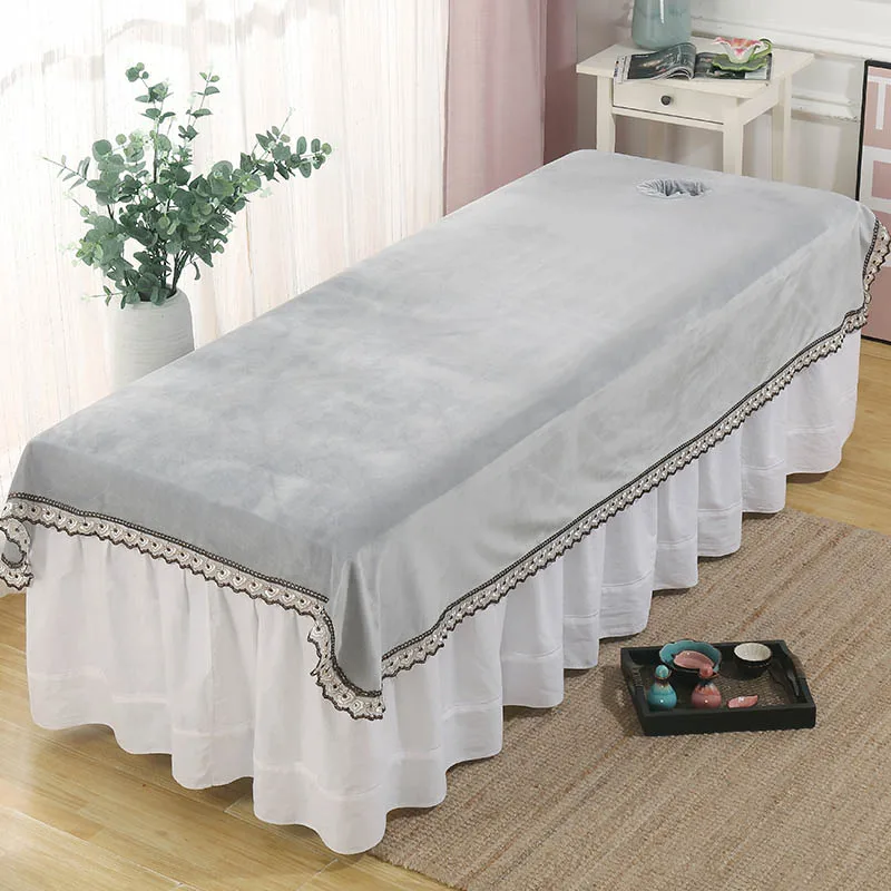 Crystal Velvet Beauty Salon Bed Sheets Bedspread SPA Massage Skin