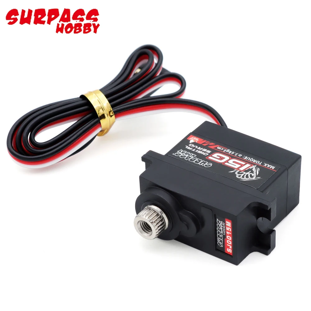 Surpass Hobby SJ0015M 4.8-6.0V 3.6kg/ SJ0015H 6-8.4V 4.5kg Metal Gear Waterproof 15g Digital Servo For RC Airplane/ Car/ Boat rc servo