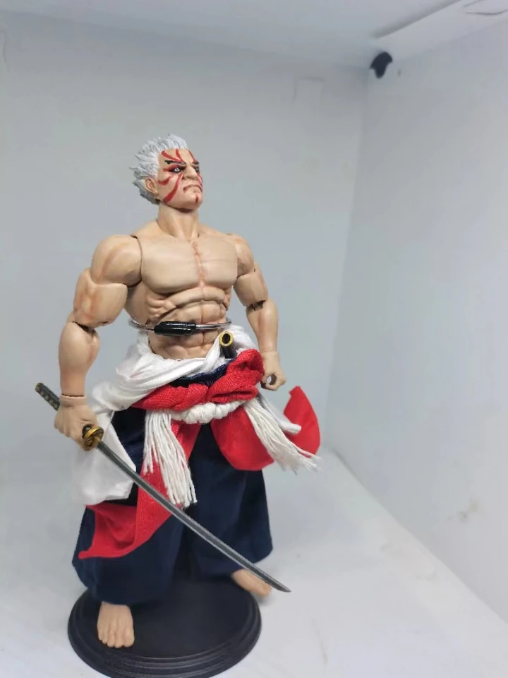 1/12 Scale Red Samurai Outfit For 6" Action Figures - Costume Set Only (Figure Not Included)