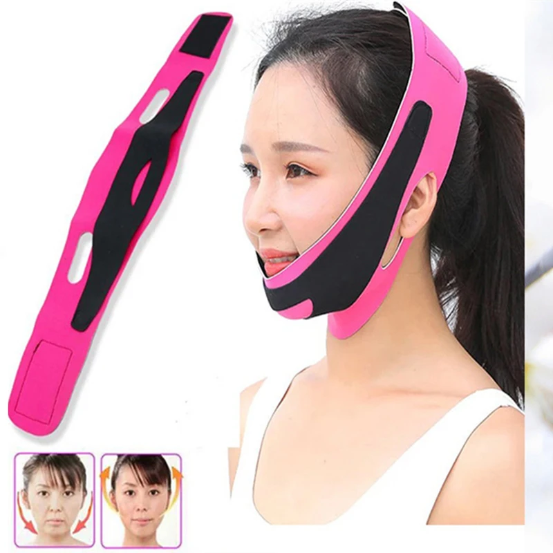Women Face Slimming Bandage V Line Facial Shaper Elastic Double Chin Remover Lift Up Belt Face Massager Strap Skin Care