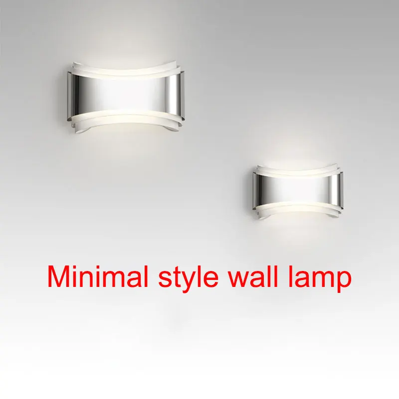 

Minimalist LED Wall Sconces Silver Touchable Switch Wall Light 5W Indoor 7.8inch Lighting for Bedroom Aisle Stairwell Decoration