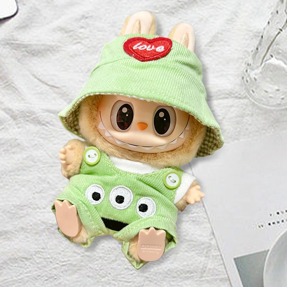 Kawaii Labubu doll clothes decorative plushies outfit DIY cartoon animal toy dress hat stuffed doll clothing decor