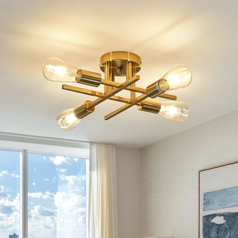 Flush Mount Ceiling Lighting Fixture  Modern Living Room Ceiling Light - 4  Light - Aliexpress