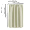 1pc Blackout Short Curtain, Solid Color Curtains for LivingRoom, Bathroom, Kitchen Use 6