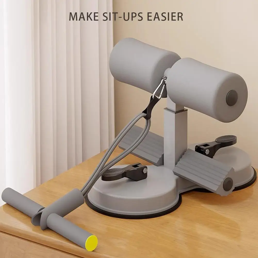 Sit-Up Exercise Bar With 2 Suction Cups Floor Situp Stomach Legs Arms Multifunctional Thigh Aid Non-Slip Exercised Equipment
