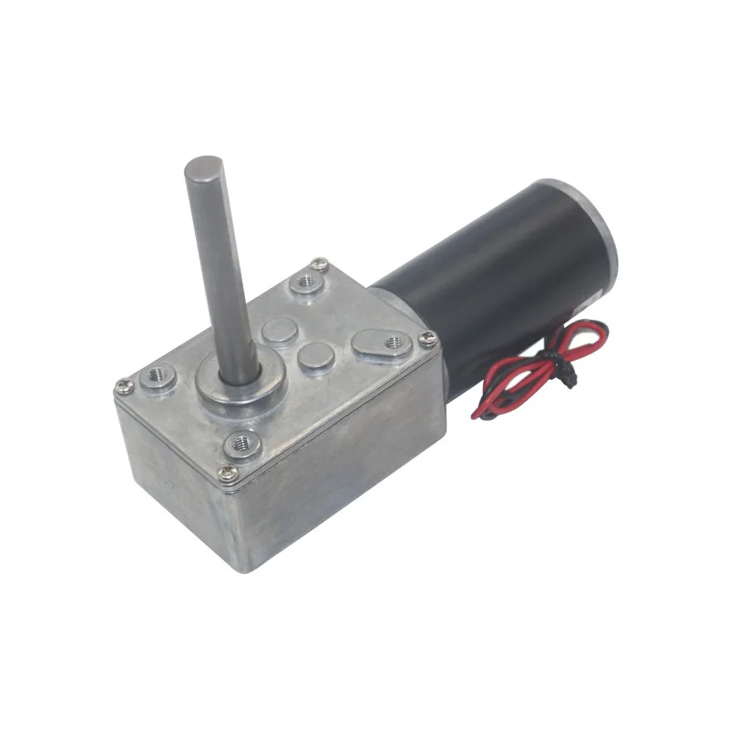 Poderoso Motor de Torque Turbo Worm Geared Motor 51 mm D-shaft Alta Potência Baixa Velocidade Invertida 70kg.cm Worm Gear Motor dc 12v 24v