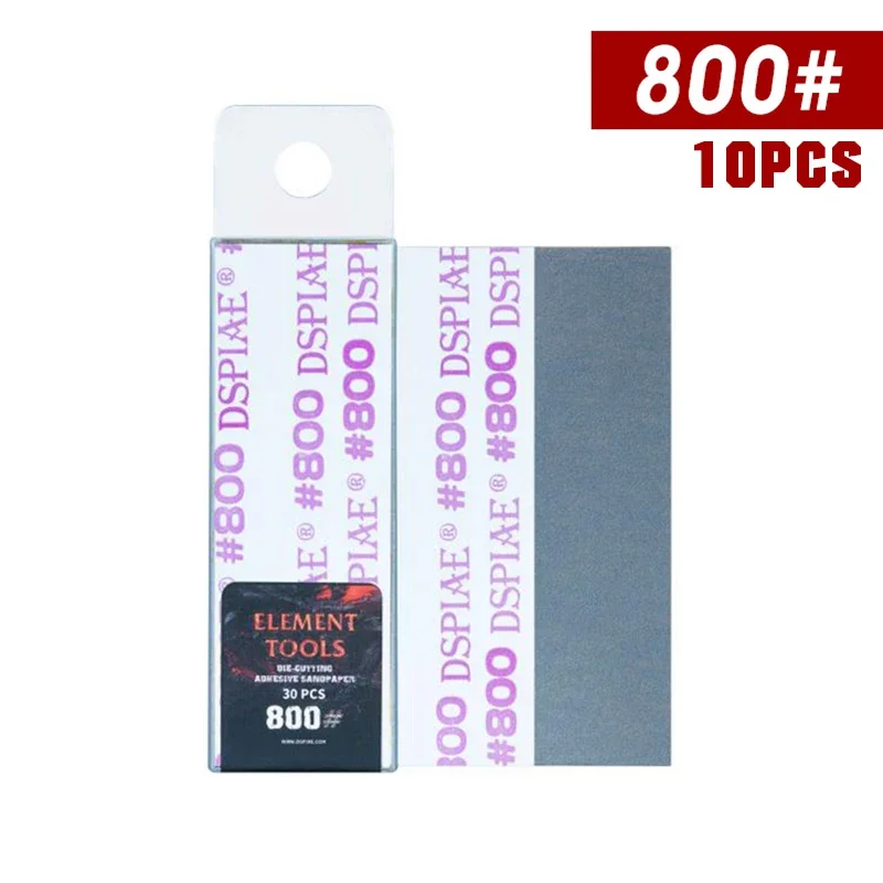 10Pcs DSPIAE Wsp Element Tools Die-Cutting Adhesive Sandpaper 75*25mm Adhesives Sealers Sandpaper For model hobby tool 4