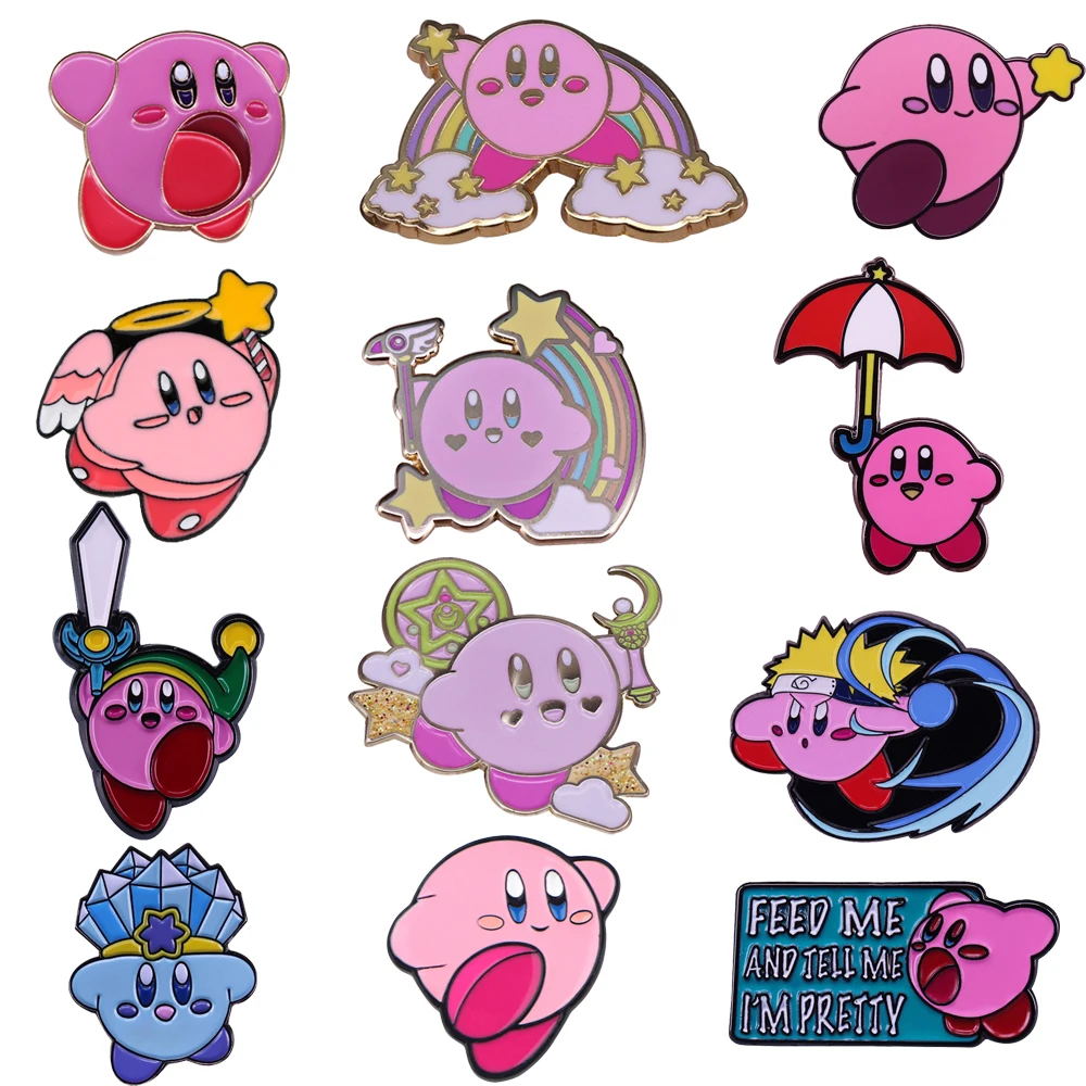Kirby Anime Pins for Backpacks Badges on Manga Enamel Pin Accessories