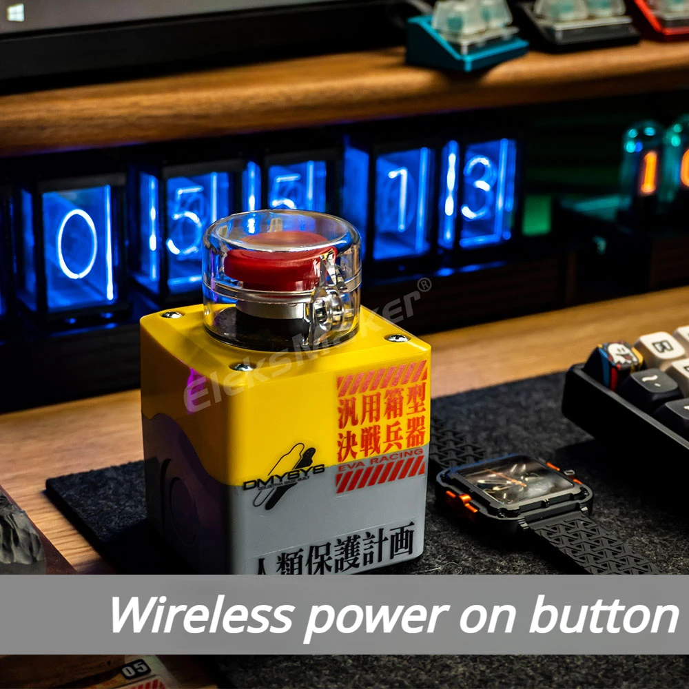 

DIY Wireless Host Boot Button External Boot Button PC One Click Start Major Decision Imitate Missile Launch Desktop Decoration