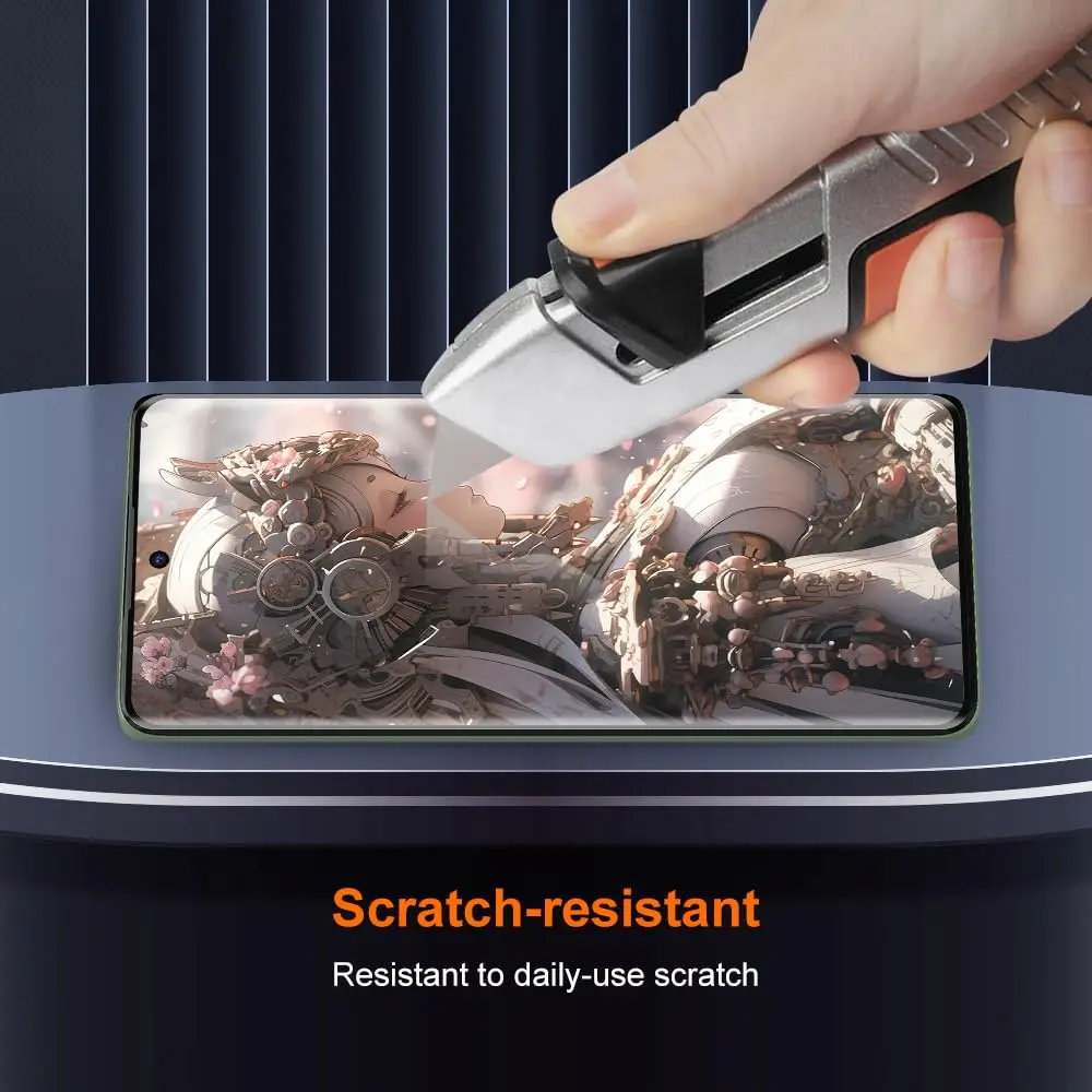 Motorola Edge 40 네오 스크린 보호대 3D 곡선 강화 유리, 측면 및 전체 접착제 투명 스크래치 방지, 빠른 무료 배송