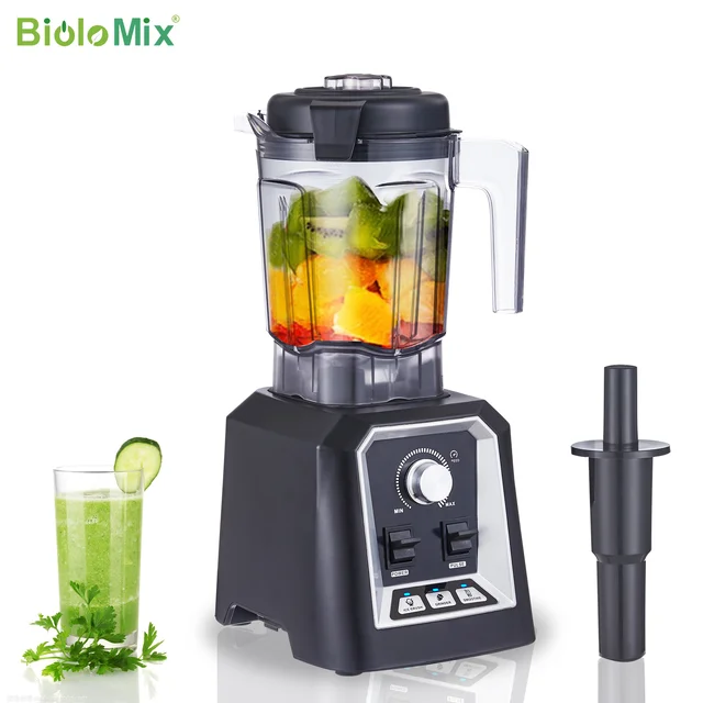 BioloMix-Mélangeur de cuisine professionnel sans BPA, broyeur à glace, bocal à profil bas, programme automatique, centre commercial alimentaire, SmUnvétérans wn ie, 2L, Ju479 1
