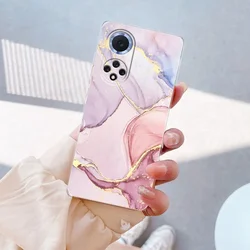 Huawei Honor 50 Soft Silicone Fashion Clear Marble Phone Case for Honor 50 Lite (TM2001)
