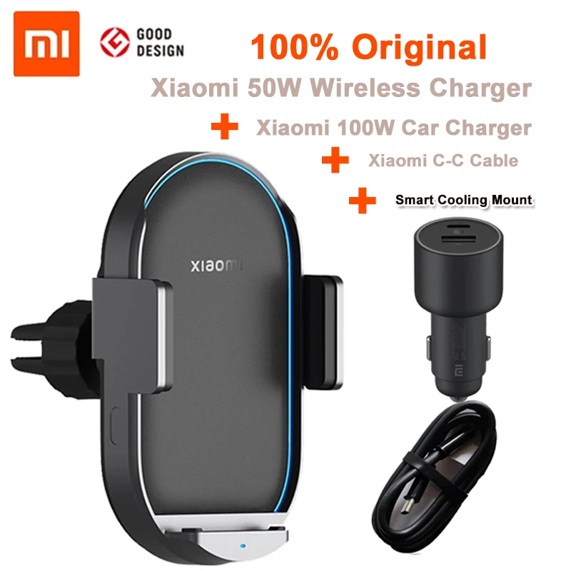 Original Xiaomi Wireless Car Charger Pro 50w Max Wcj05zm Smart Cooling ...