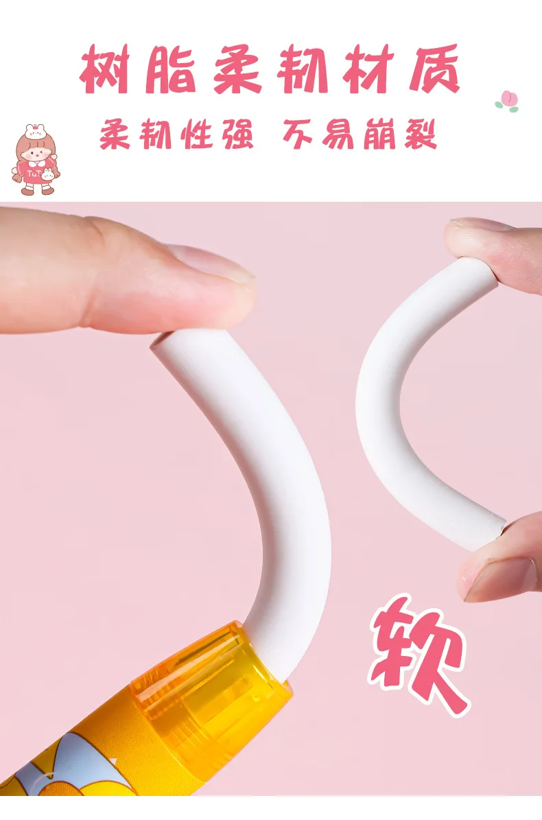 Cartoon Pencil Eraser - Cute Crumb-Free Kids Eraser