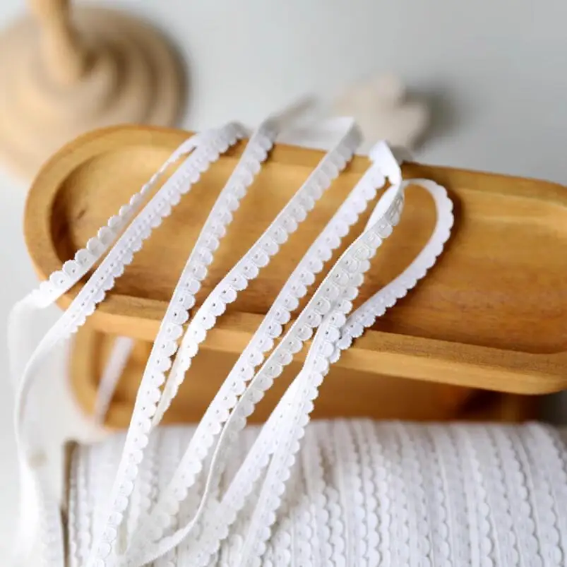 10 Meters Ivory Small Lace Trim Underwear Elastic Stretch for Diy Sewing Garment Accessories 5mm Width