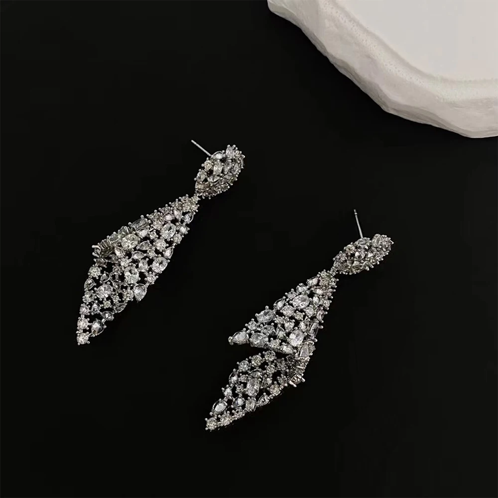 Fashion Vintage  Luxury Temperament  Zircon inlaid pearl Series Earring for women's Girl party gift  Jewelry wholesale free ship