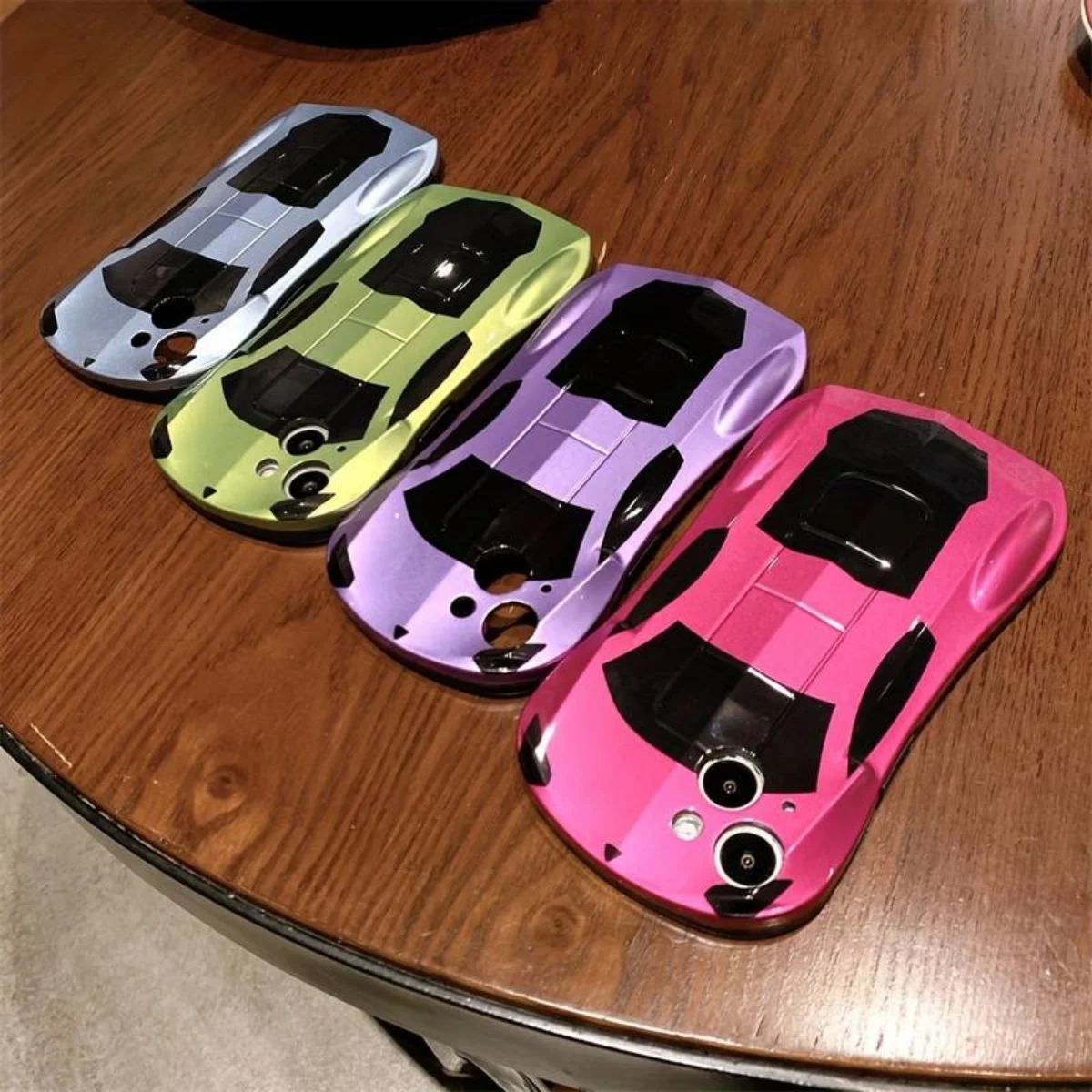 Luxurious 3D Sports Car Silicone Phone Case - Stylish Shockproof Cover & Creative Gift
