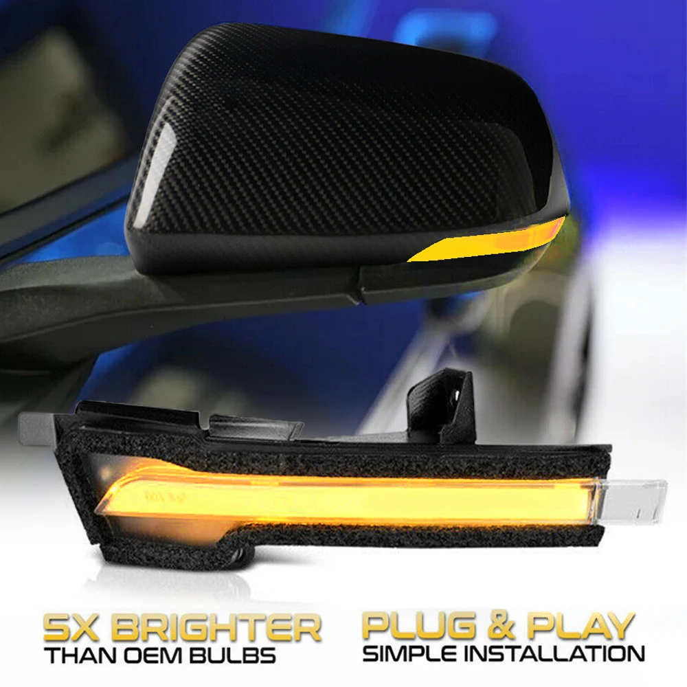 

For Ford Mustang S550 2015-2020 LHD Car LED Dynamic Turn Signal Light Blinker Indicator Sequential Side Mirror Lamp Lights Trim