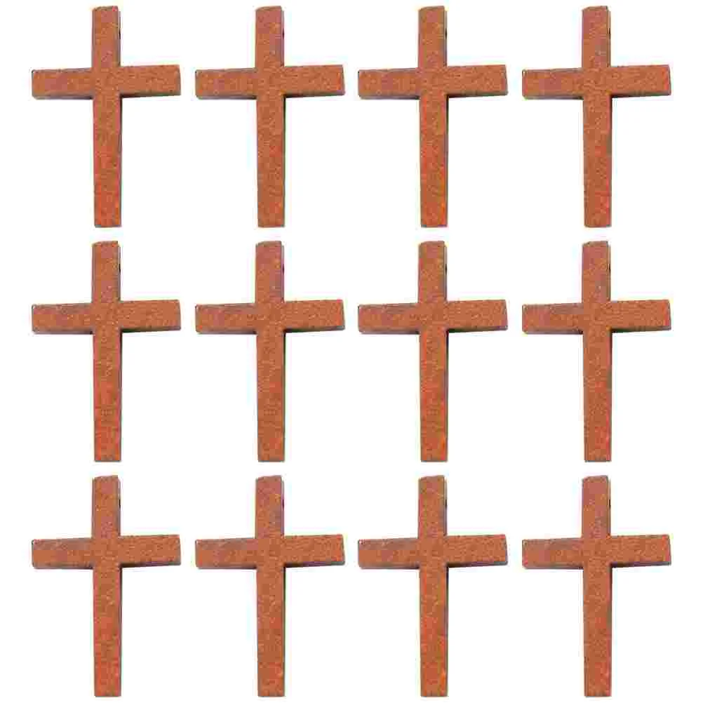 

25pcs Cross Charms Wooden Jewelry Pendant Bracelet Necklace Sweater Chain Charms