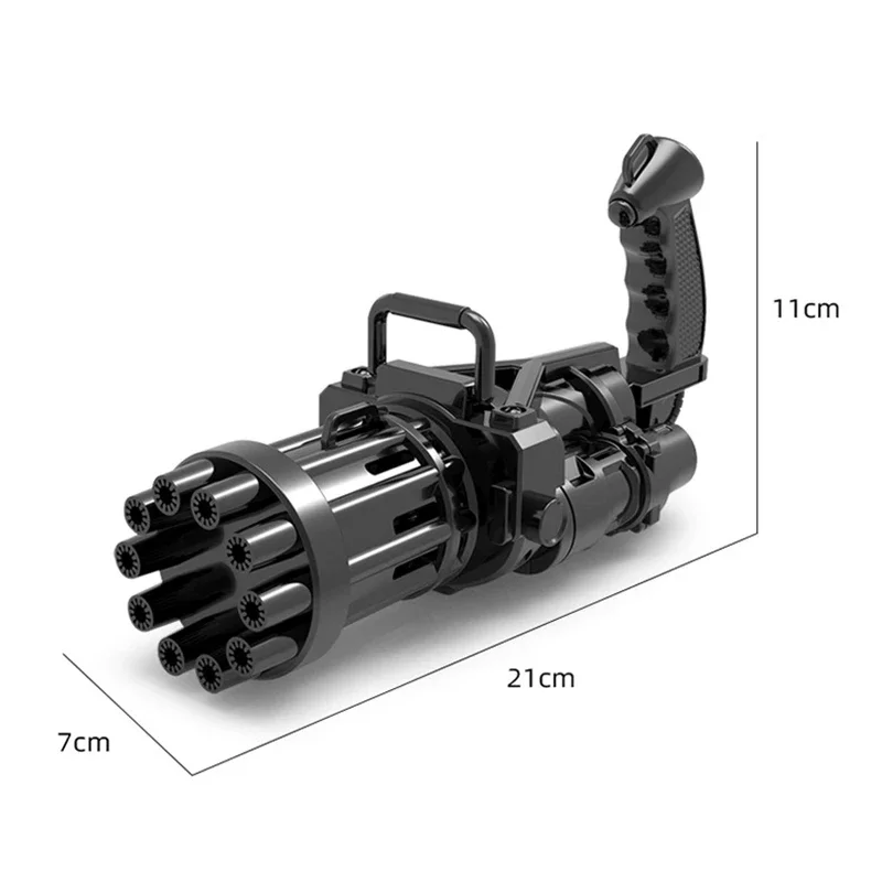 10 Hole Electric Gatling Bubble Machine Automatic Blower Soap Water Maker Gun for Children Summer Beach Outdoor Kids Toys 6