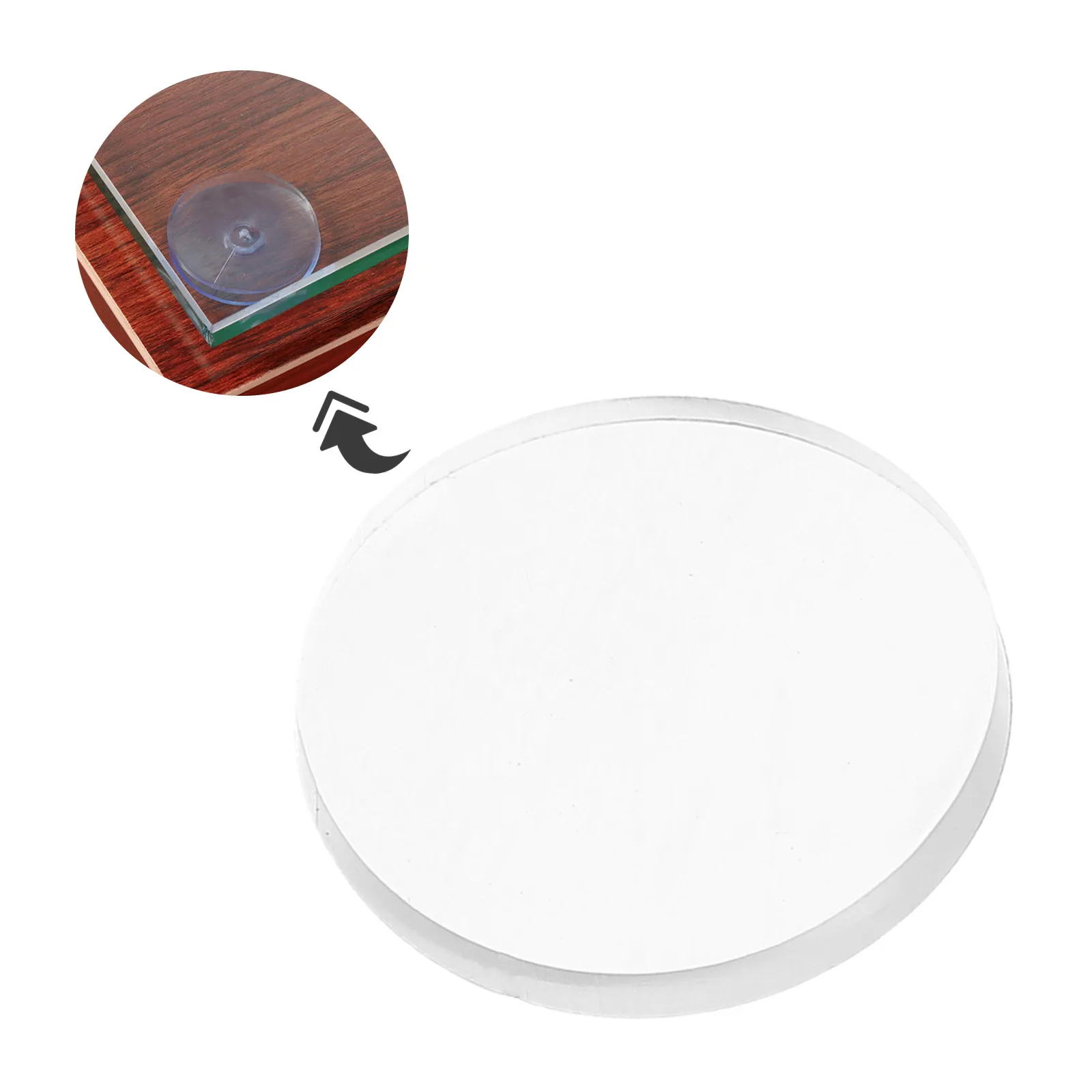 Clear Round Glass Table Non-Slip Spacers and Bumpers Pack