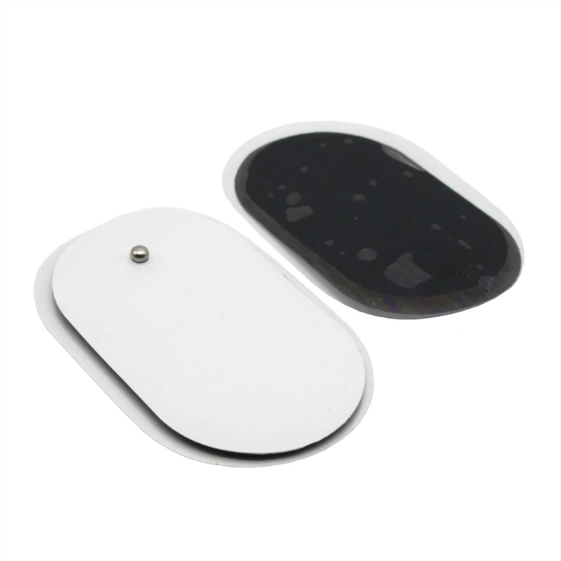 10Pcs Self Adhesive Replacement Electrode Pad Tens Digital Therapy Machine Low Frequency Massager Oval Wordless Electrode Patch electrode pads