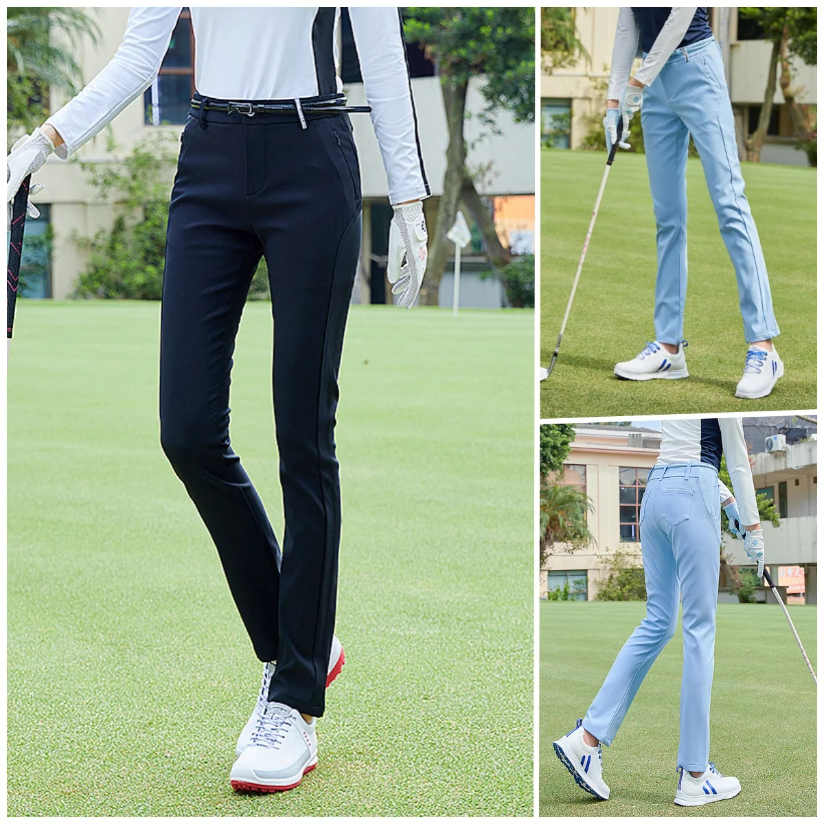 WomensGolfPantsSportswearWaterproofStretchSportsPantsHighWaist