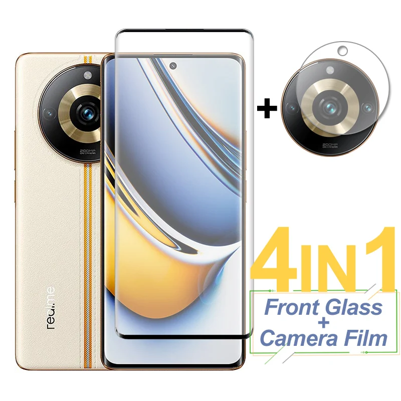 

For Realme 11 Pro Plus Tempered Glass Full Cover Screen Protector Protective Phone Camera Lens Film Realme 10 Pro Plus 11 Pro+