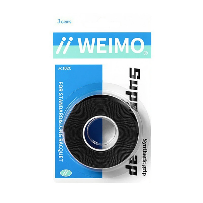 3pcs/Pack Badminton Hand Rubber Wrap Around Handle With Anti-Slip Sweatband Grip Handle Leather Badminton Hand Rubber