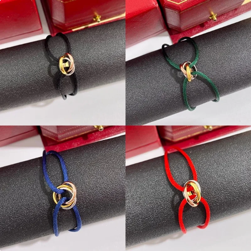 

925 Women's Classic Sterling Silver Colorful Bracelet Simple Fashion Brand Couple High Grade Jewelry