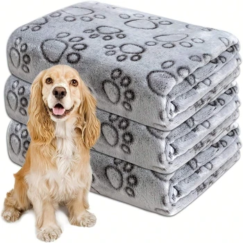 Stuffed Premium Soft Dog Blanket, Puppy Essentials Dog Products Cat Calming Blankets Throw For Small Medium Dogs