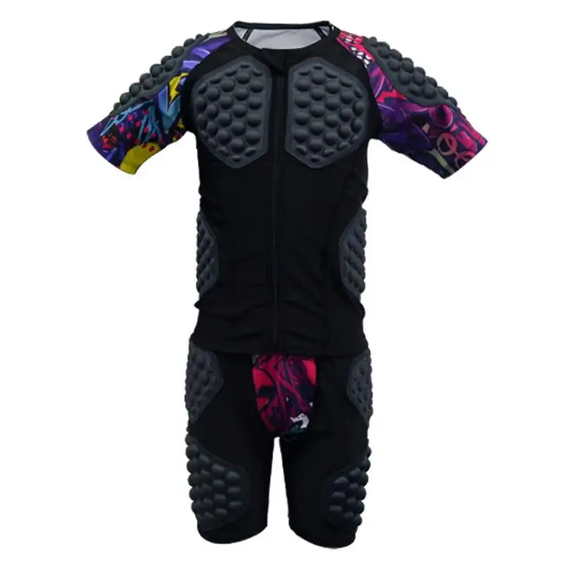 

Компрессионная рубашка с наполнителем, защитная нагрудная рубашка в рубчик для футбола, баскетбола, пейнтбола, езды на велосипеде, детский компрессионный костюм с наполнителем