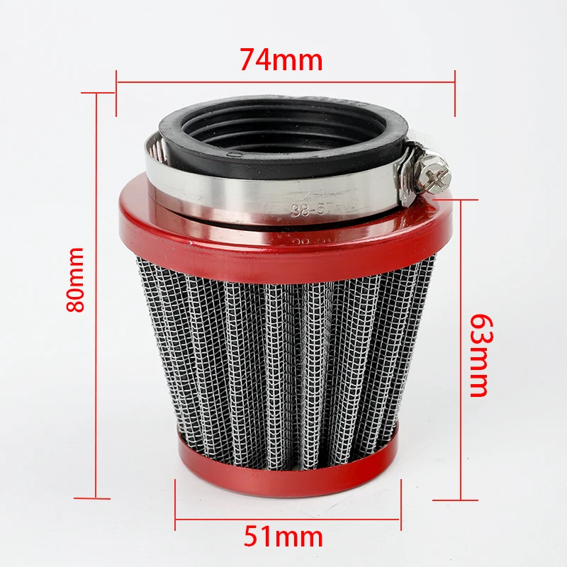 Motorcycle Universal Air Filter 35mm 38mm 42mm 45mm Fit For 50cc 110cc  125cc 140cc Motorcycle ATV Scooter Pit Dirt Bike