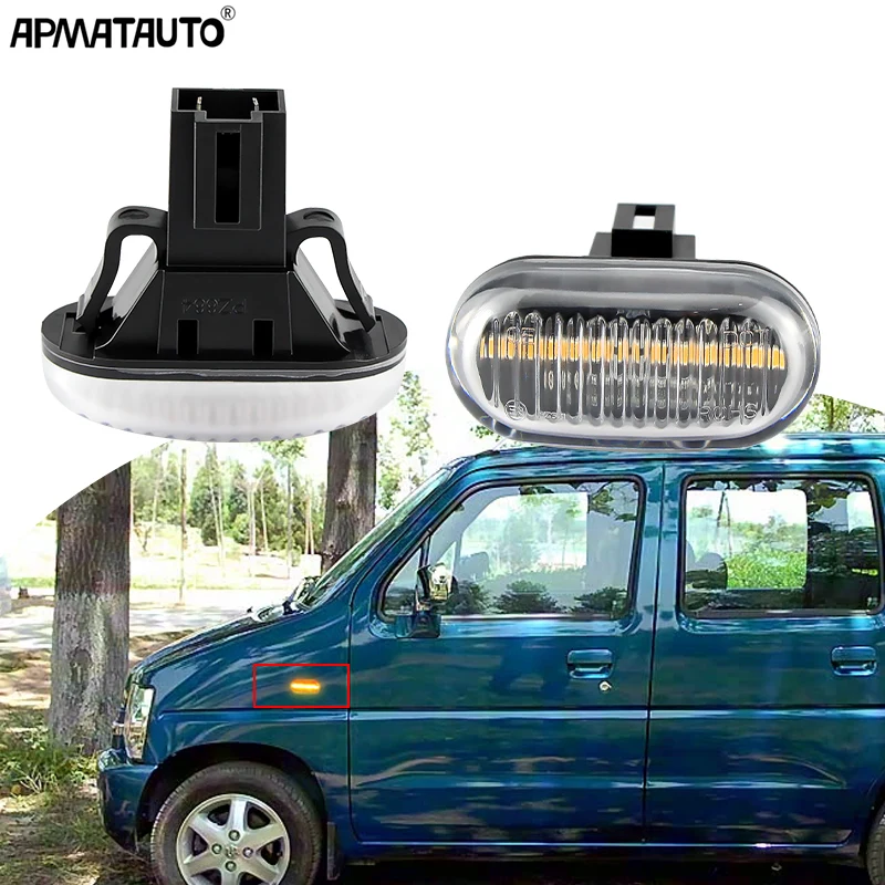 2PCS Led Dynamic Turn Signal Light Side Marker Fender Sequential Lamps ...