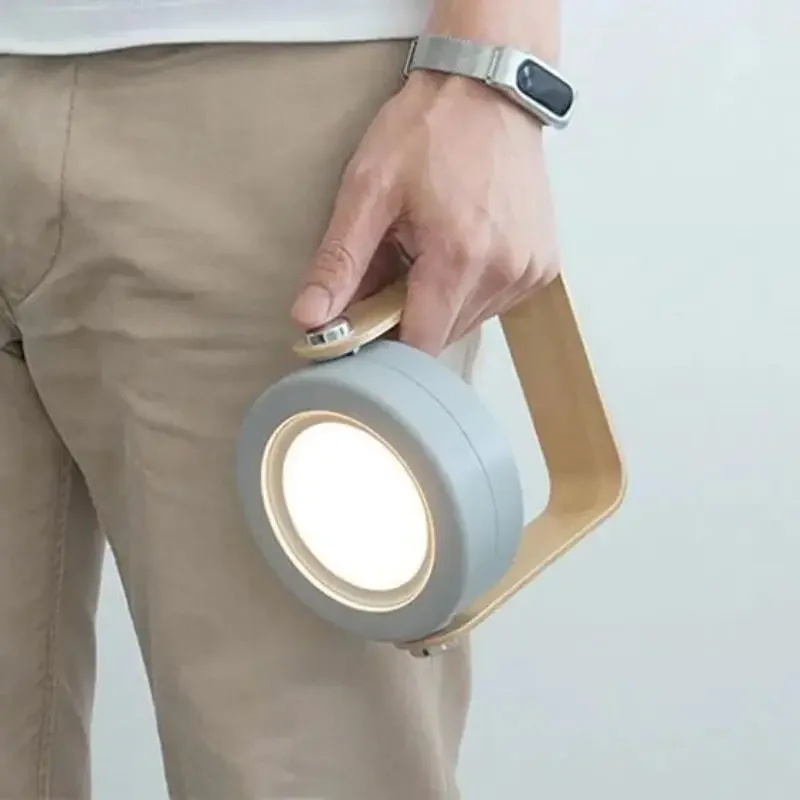 접이식 LED 독서 램프, 나무 손잡이, 접이식 야간 조명, 휴대용 텔레스코픽 랜턴 램프, USB 충전
