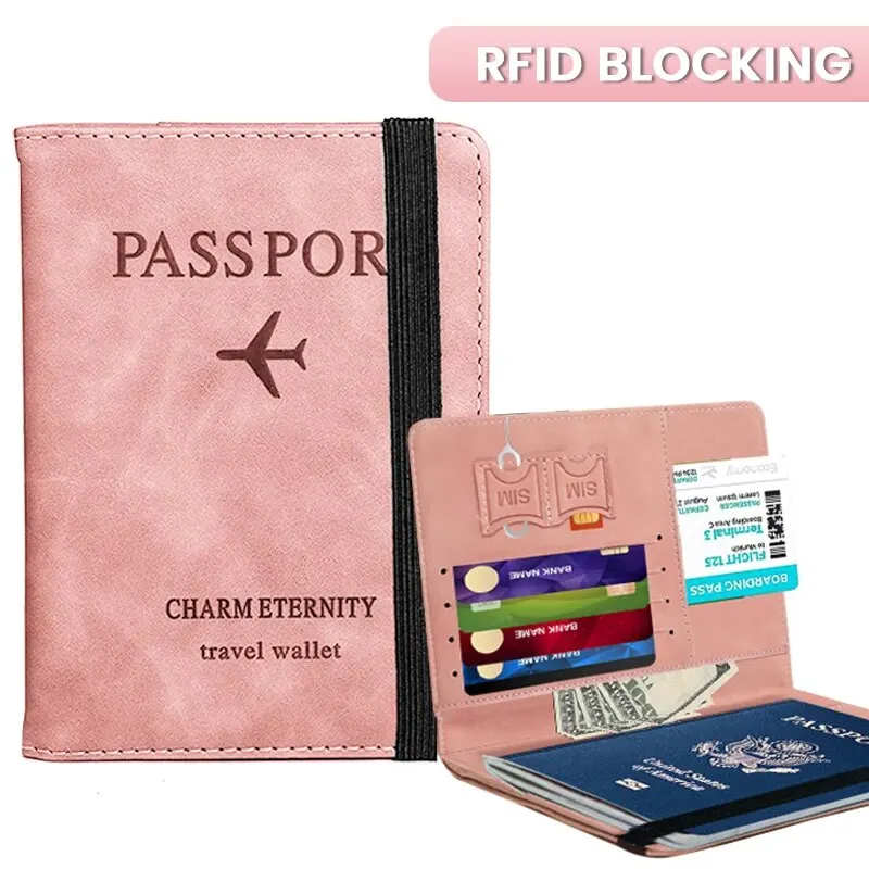 Luxury RFID-Blocking Passport Wallet - Premium PU Leather Travel Essential