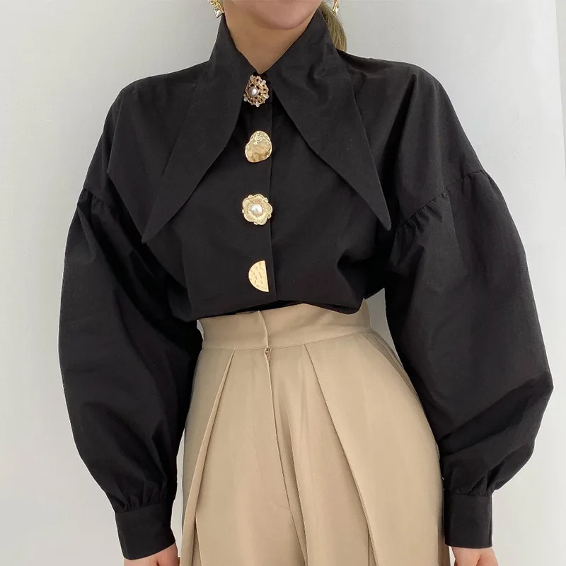 Elegant White Long Sleeved Office Lady Blouse