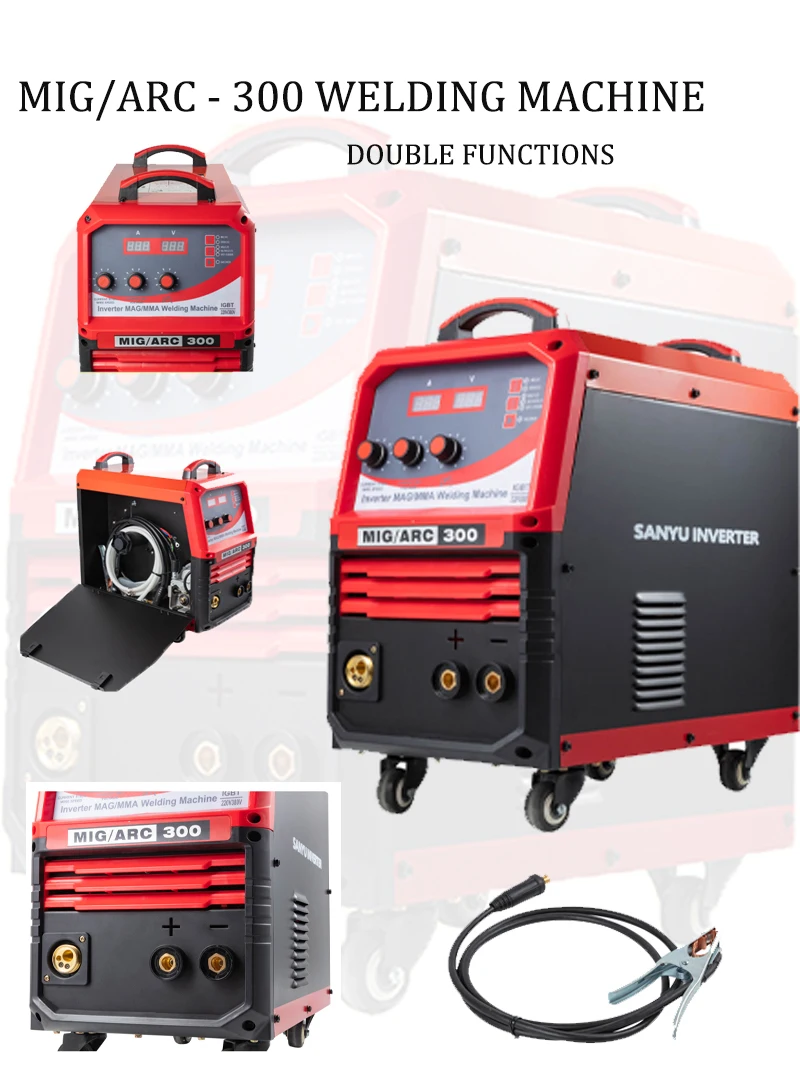 Dual voltage 220V 380V  MIG-300 welding machine MIG/ARC 50-280A mig welders 3