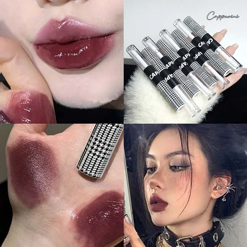 Water Light Lip Gloss Milk Coffee Jelly Lipstick Long Lasting Waterproof Matte Turn Mirror Lip Glaze Raincoat Mud Cosmetics