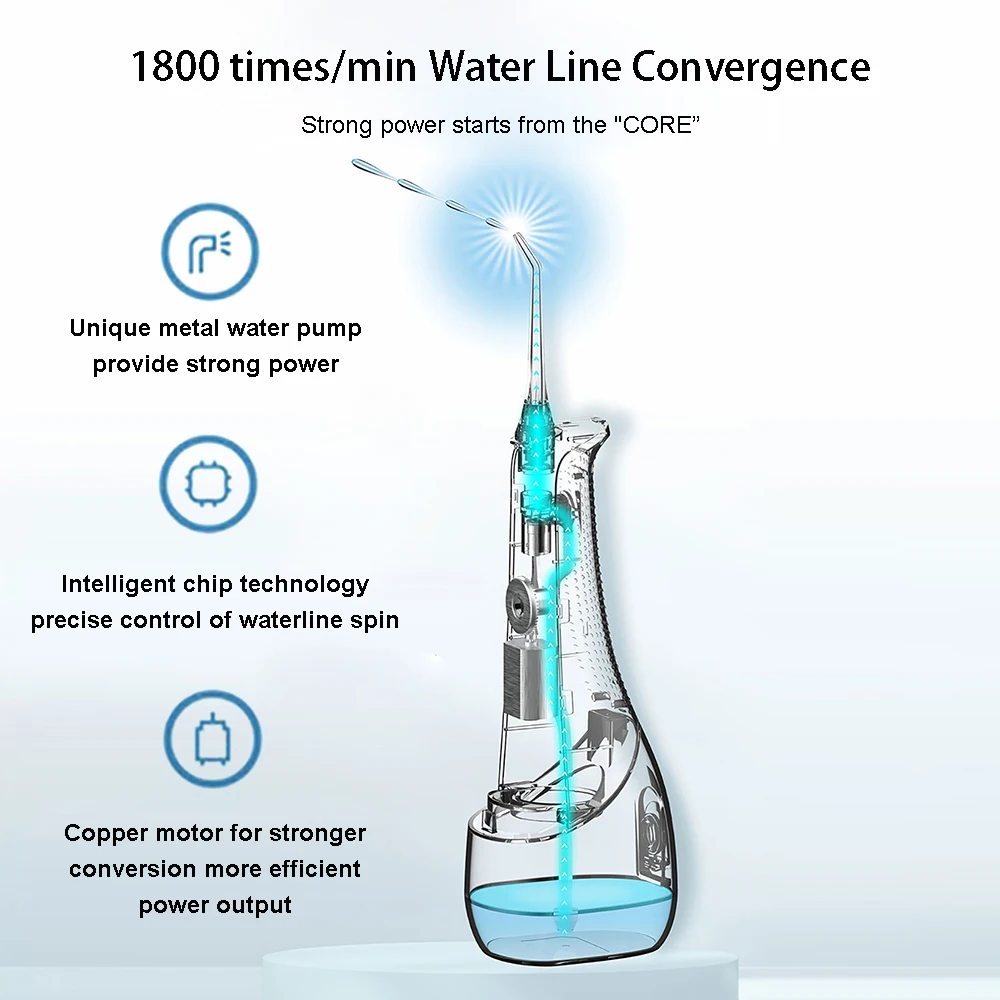 Powerful Irrigator Dental Water Flosser Jet Pick 4 Modes DIY 30-140psi Mouth Washing Machine Shower Floss for Teeth Toothpick