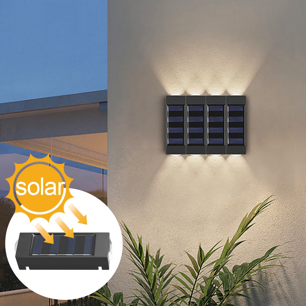 Solar Led Light Outdoor Wall Lamp LED Garden Decoration Outdoor Wall