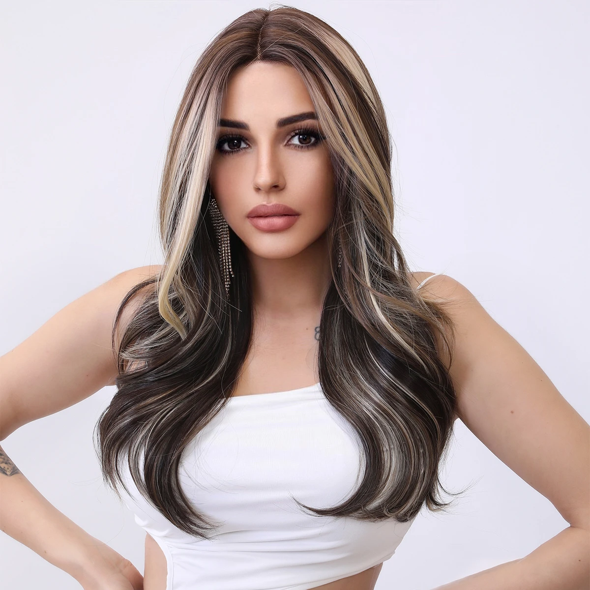 Smilco Omber Brown Synthetic Lace Front Curly Bob Wigs For Women Invisible Lace Front Preplucked Wig Heat Resistant Wave Hair