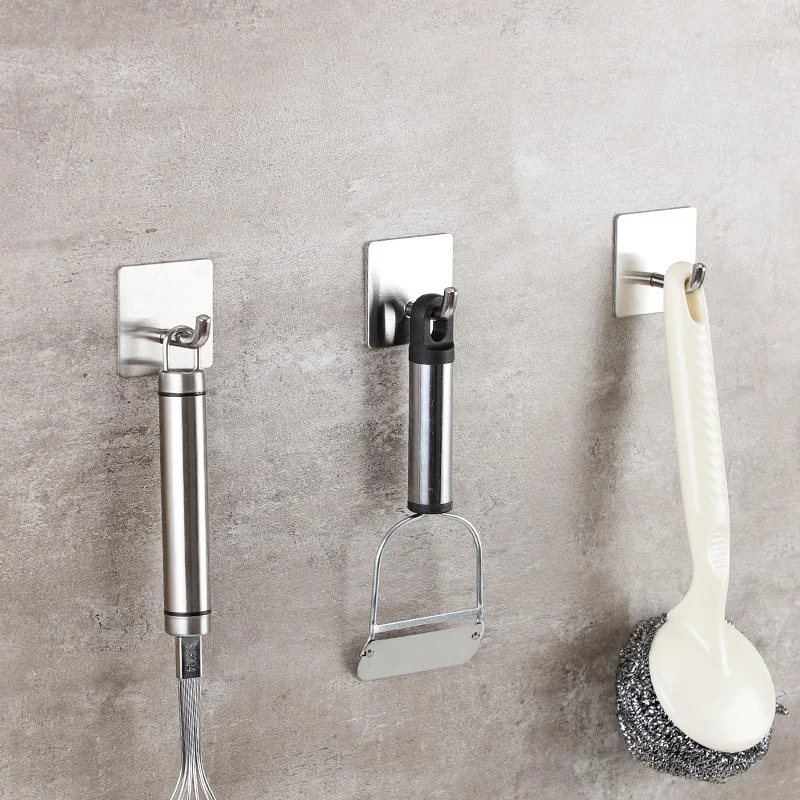Kitchen Stainless Steel Sink Sponges Holder Self Adhesive Drain Drying Rack Kitchen Wall Hooks Accessories Storage Organizer 5