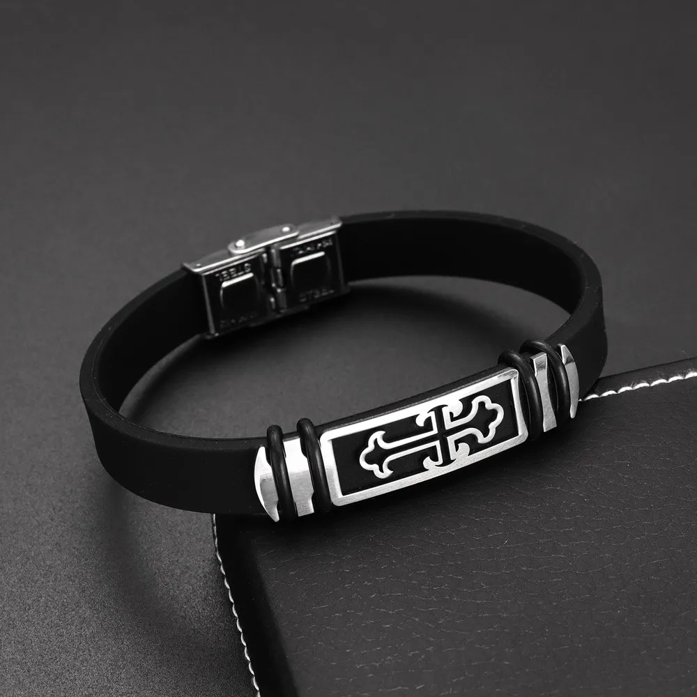 Christian religious bracelet with cross design