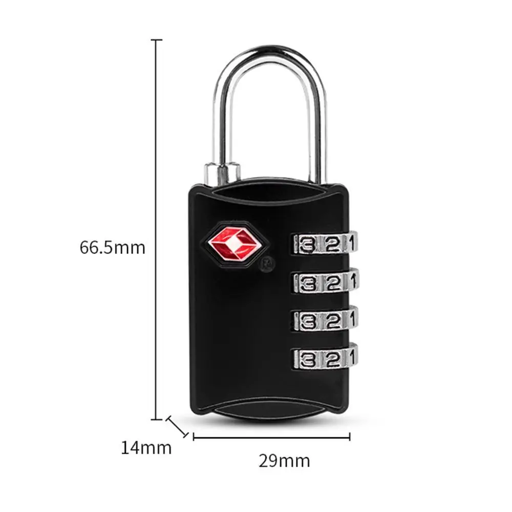 Description Picture 5 of itemHigh Security Portable Small Padlock TSA Customs Lock Padlock with Steel Cable Smart Combination Lock Customs Code Lock