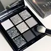 Cold Sweet Light European And American Smoky Eye Nine Color Eyeshadow Tray Cement Dark Punk Black And White Gray Metal Pearl 3