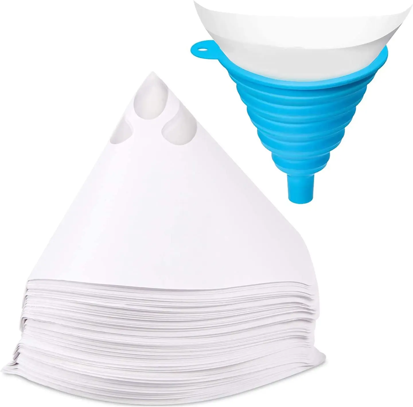 Car Disposable Paper Filter 190 Mesh Purifying Straining Cup Paint Spray Mesh Conical Nylon Micron Paper Funnel Tools 10-50pcs, paint filter, paper filter