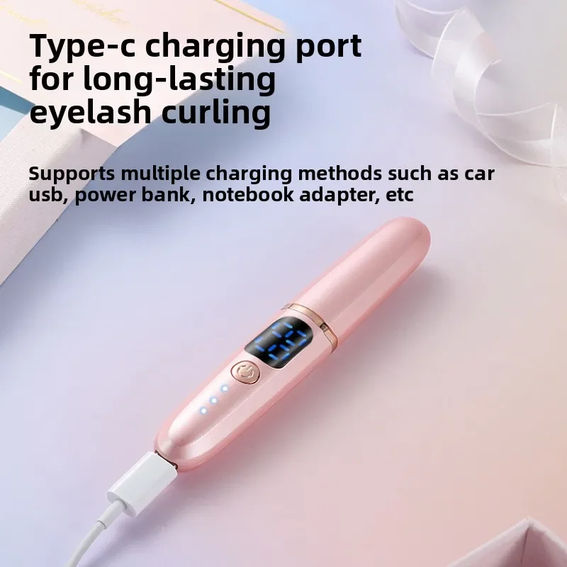 USB 충전식 전기 속눈썹 컬러, 3가지 온도 모드, 열선 빗, 오래 지속되는 안전하고 부드러운 열, 데일리 메이크업용