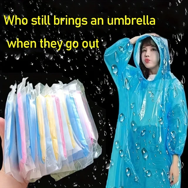 5/10pcs Portable Emergency Raincoats 1